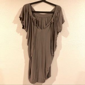 DESIGNER BCBG maxazria tie shirt tunic dress S